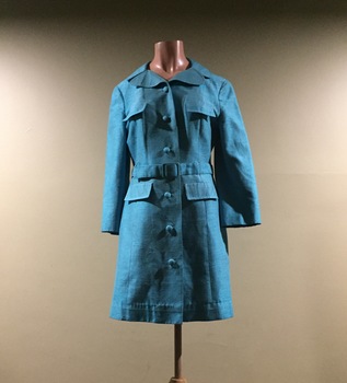 Turquoise Raw Silk Coat Dress / by Renny