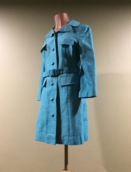 Turquoise Raw Silk Coat Dress / by Renny