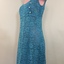 Turquoise Lace Cocktail Dress, 1950s