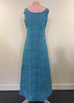 Turquoise Lace Cocktail Dress, 1950s