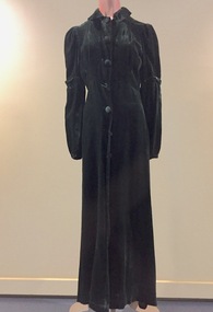 Dark Green Velvet Evening Coat, 1930s