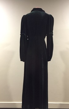 Dark Green Velvet Evening Coat, 1930s