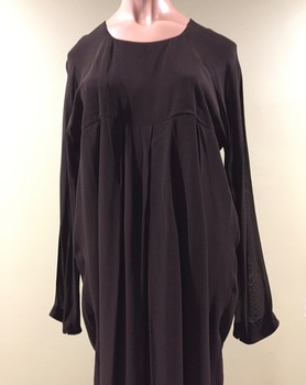 Long Brown Crepe Evening Dress / by Bow+Arrow, 1970s