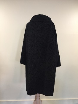 Three Quarter Length Faux Astrakhan Coat