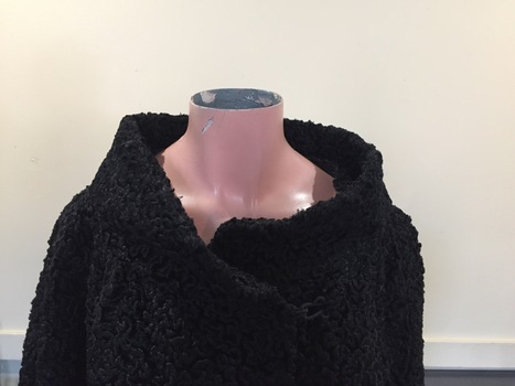 Three Quarter Length Faux Astrakhan Coat
