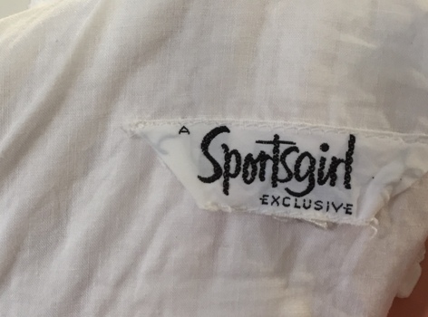 White Cotton Summer Dress / by Sportsgirl, 1960s