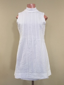 White Cotton Summer Dress / by Sportsgirl, 1960s