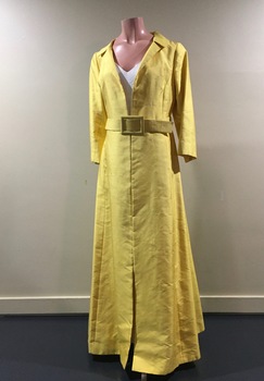 Yellow Silk Evening Coat