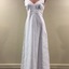 White Embossed Cotton Evening Dress