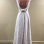 White Embossed Cotton Evening Dress