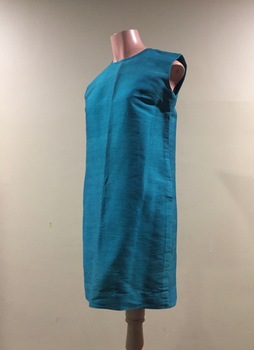 Blue Silk Dress / by Pam Parker, 1960s