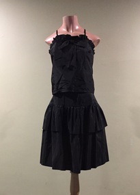 Two-Piece Black Acetate Evening Dress