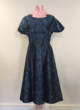 Teal Blue Rayon Dress / by Cann's of Swanston Street, 1950s
