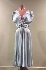  Ice-Green Sun-Ray Pleated Dress