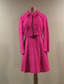 Pink Raw Silk Skirt and Jacket