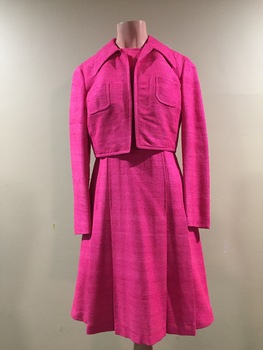 Pink Raw Silk Skirt and Jacket