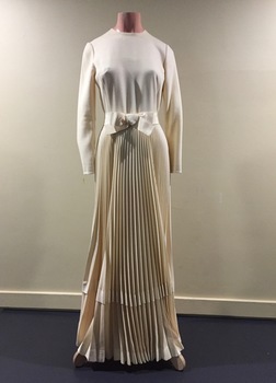 Cream Wool Evening Dress