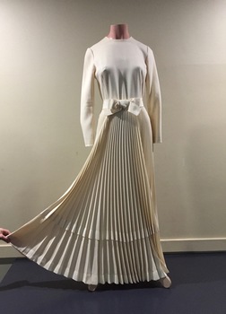 Cream Wool Evening Dress