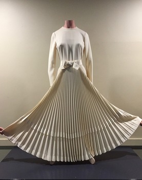 Cream Wool Evening Dress