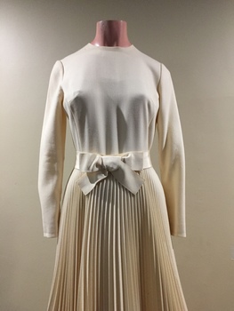 Cream Wool Evening Dress