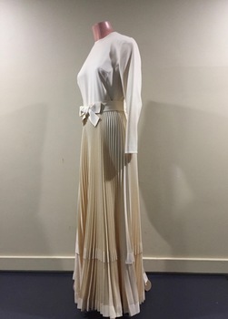 Cream Wool Evening Dress