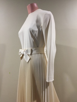 Cream Wool Evening Dress
