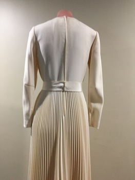 Cream Wool Evening Dress