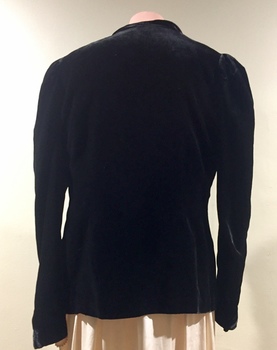 Black Silk Velvet Evening Cape, 1930s