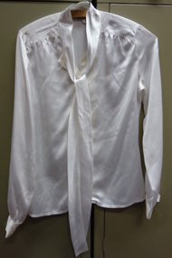 White Satin Polyester Blouse