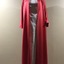 Coral Satin Evening Coat