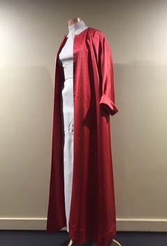 Coral Satin Evening Coat