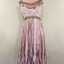Beaded and Sequinned Pink Satin Cocktail Dress, 1950s