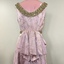 Beaded and Sequinned Pink Satin Cocktail Dress, 1950s