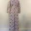 Cream & Purple Brocade Evening Dress, 1960s