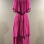 Tiered, Pink Chiffon Evening Dress / by Hartnell of Melbourne, 1960s