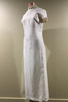 Raw Silk Evening Dress