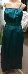 Green Satin Cocktail Dress, 1954