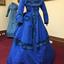 Blue Silk & Velvet Jacket and Skirt, circa 1868-72