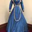 Blue Silk Day Dress, 1860s
