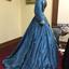 Blue Silk Day Dress, 1860s