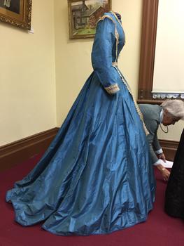 Blue Silk Day Dress, 1860s