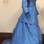 Blue Silk Jacket & Skirt, circa 1868-72