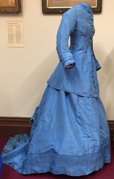 Blue Silk Jacket & Skirt, circa 1868-72