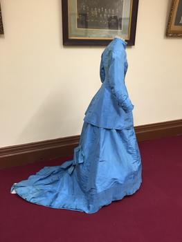 Blue Silk Jacket & Skirt, circa 1868-72