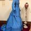 Blue Silk Jacket & Skirt, circa 1868-72