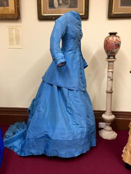 Blue Silk Jacket & Skirt, circa 1868-72
