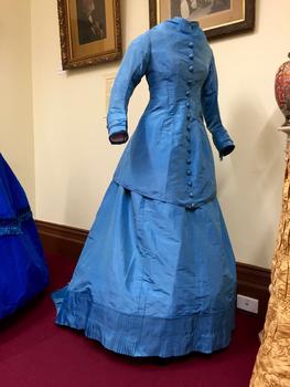 Blue Silk Jacket & Skirt, circa 1868-72
