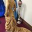 Gold Silk Taffeta Wedding Dress with Silk Braid & Tassles, circa 1879