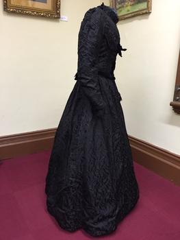 Black Silk Damask Mourning Outfit, circa 1898