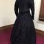 Black Silk Damask Mourning Outfit, circa 1898